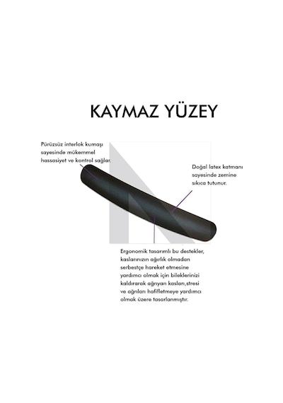 MP03 - Memory Klavye Bilek Destek Pedi Yumuşak, Ergonomik