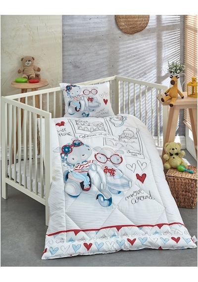 Komfort Home V3 %100 Pamuklu Silikon Elyaf Bebek Yorgan Seti