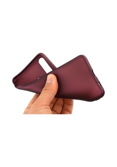 Noktaks Samsung Galaxy Uyumlu A20s Kılıf Mat Soft Premier Silikon Kapak Mürdüm T9941