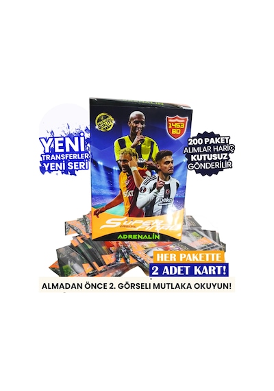 2025 Yepyeni Süper Final Serisi Oyuncu Kartları Süper Final Futbolcu Kartı 200 Paket 400 Adet Kart