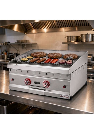 Silverinox Doğalgazlı Set Üstü Amerikan Lavtaşlı Izgara 70 Cm Diğer