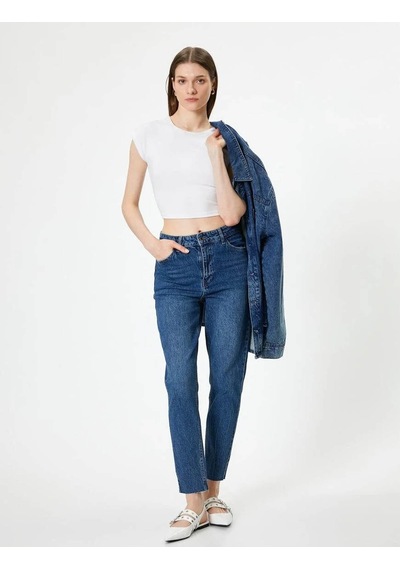 Koton Kadın Jean Pantolon Koyu İndigo 5wal40020md 25ky59000082 Y5907