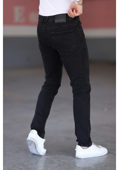 Myrab Denim Siyah Erkek Regular Fit Rahat Kesim Jean Pantolon