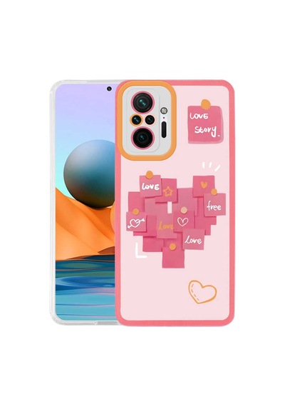 Zore Redmi Note 10 Pro Kılıf Ogaa M-fit Desenli Kapak - Love Story No2