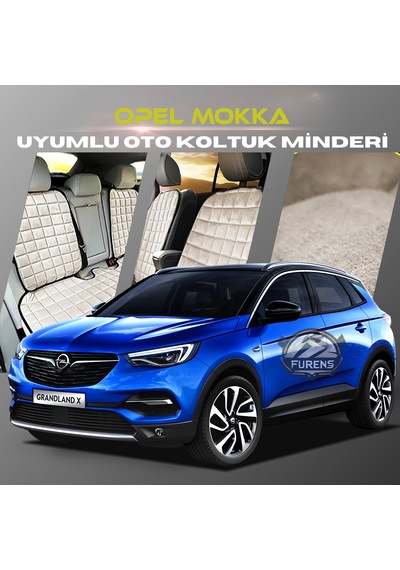 Opel Mokka Bej Renk Tay Tüyü Cepli & Terletmez Sırtlı Oto Koltuk Minder Seti - Koltuk Koruma Kılıfı Ön & Arka Tam Set