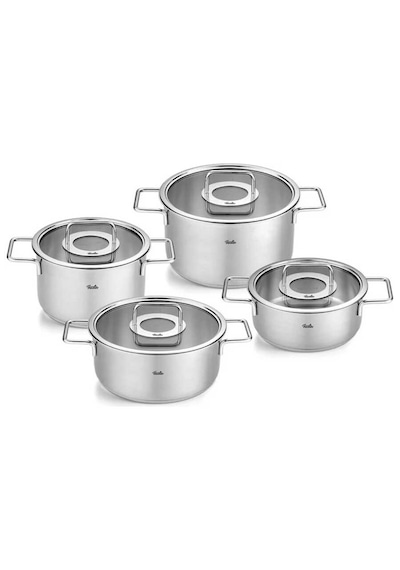 Fissler 8 Parça Pure Collection Tencere Seti Cam Kapak Fs08612504