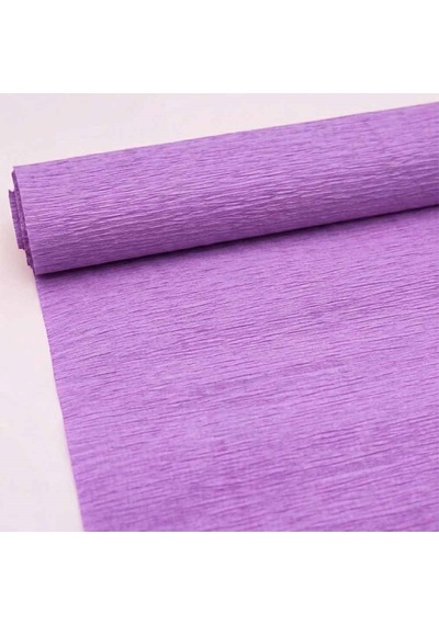 Italyan Krapon Kağıdı Çiçekçi Krep Kağıdı Grapon Kağıdı 180gr 50x250cm Lila