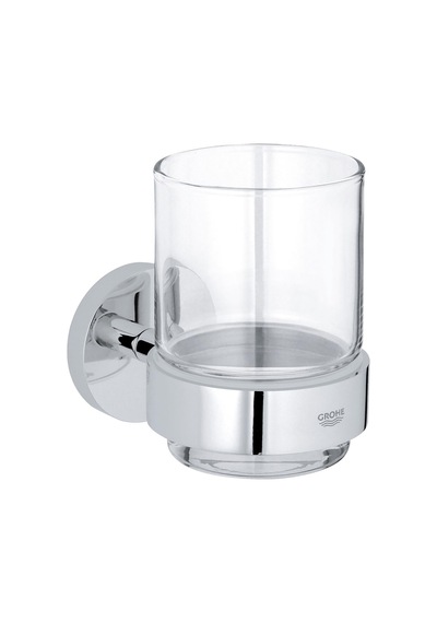 Grohe Essentials New Tutamaçlı Cam Fırçalık Krom, 40447001 Krom