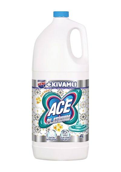 Ace Platinum Çiçek Kokulu Çamaşır Suyu 4 L 5 Adet