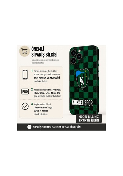 Kocaelispor 2 Tüm Telefonlara Uyumlu Kaplama Sipariş Sonrası Marka Ve Modelinizi İletiniz