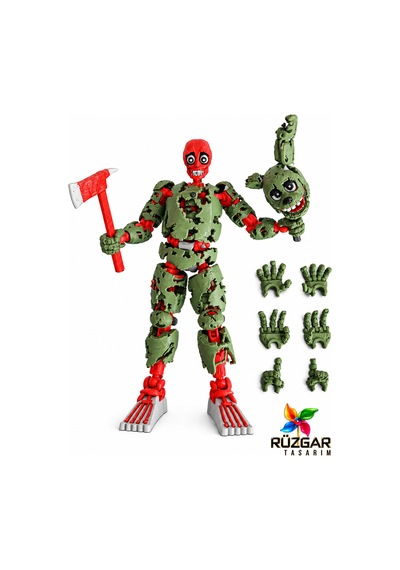 Springtrap Dummy 13 Eklemleri Hareketli T13 Balta Hediyeli
