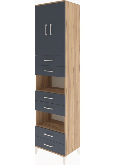Hyperion Dolap 4 Raflı 6 Çekmeceli 2 Kapaklı 60x44x243 Çam-an... Çam Hyperion Dolap 4 Raflı 6 Çekmeceli 2 Kapaklı 60x44x243 Çam-an... Çam