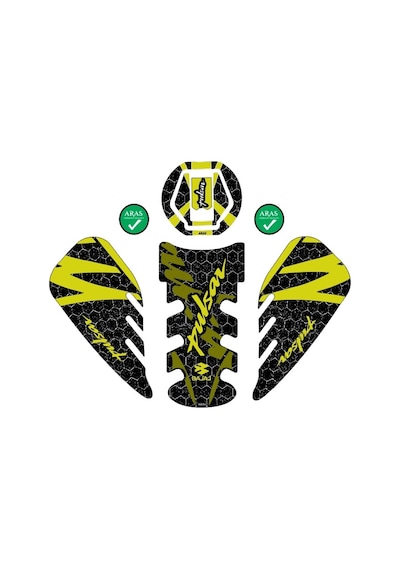 Bajaj Pulsar 2014-2024 Uyumlu Tank Pad Seti Çok Renkli