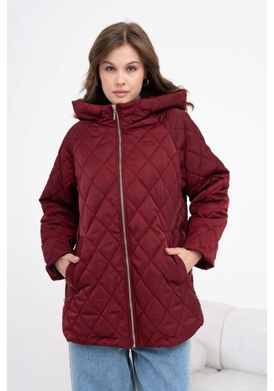 FTZ Women Ftz Kadın Kapitone Kaban Bordo 30966 Bordo