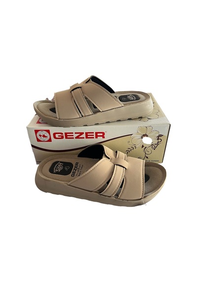 Gezer Bej Üç Bacak Soft Ortopedik Terlik Bej
