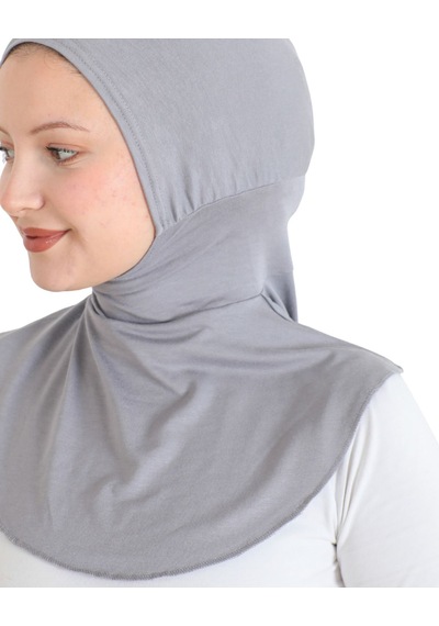 Modish Group Kadın Boyunluklu Hijab Tesettür Pratik Spor Bone - Sarı Gri