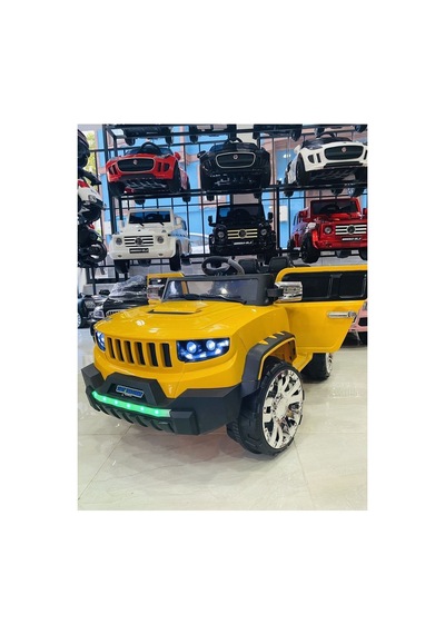 Büyük Jeep Akülü Araba 0-8 Yaş Sarı Sarı