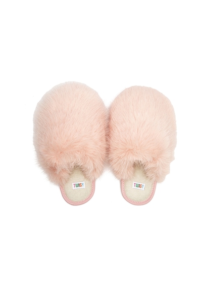Twigy Ella Peluş Kadın Ev Terliği Pembe 37/41