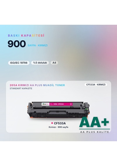 Hp 205a Cf533a Kırmızı Uyumlu Toner Aa Plus / Color Laserjet Pro M154 / M180 / M181