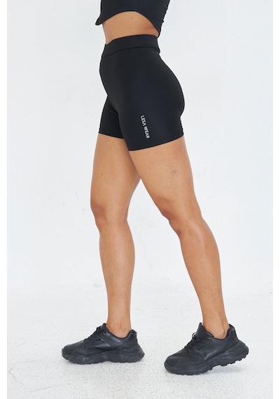 Lesa Wear Yüksek Bel Toparlayıcı Ve Sıkılaştırıcı Kısa Spor Şort Tayt Siyah
