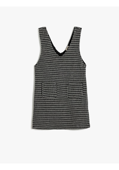 Koton Jile Elbise Mini Cepli V Yaka Kolsuz Siyah Desenli 5wkg80078ak Siyah Koton Jile Elbise Mini Cepli V Yaka Kolsuz Siyah Desenli 5wkg80078ak Siyah