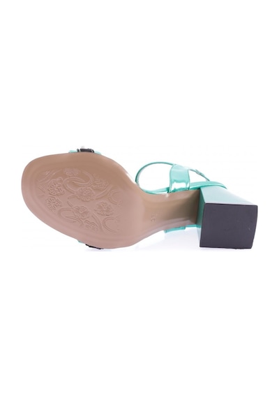 Dgn 809-23y Kadin Bantli Taşli Topuklu Sandalet 809-1922-R12454 Yeşil