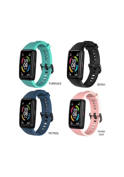 Huawei Band 6 Kordon Honor Band 6 Kordon Tam Uyumlu Silikon Kayış