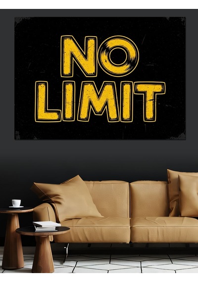Ahşap Tablo No Limit Sınır Yok Yazılı Tabela Gym Temalı