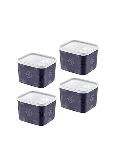 4'lü Set No Frost Saklama Kabı Lacivert 1250 Ml