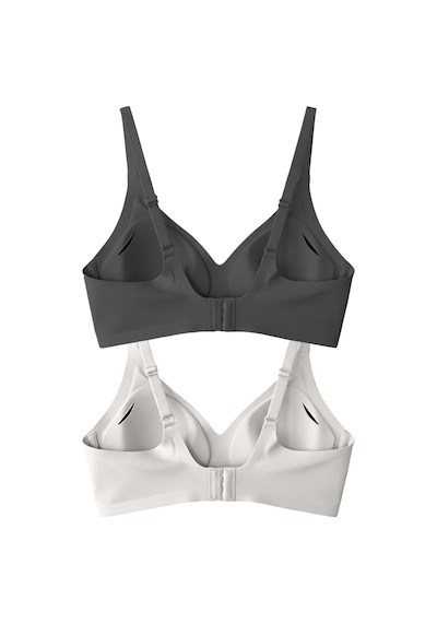 Cottonhill Seamless Bra - Soft Lazer Kesim Balensiz Ayarlanabilir Askılı Dikişsiz Kadın Sütyen 2'li Paket-6 Çok Renkli