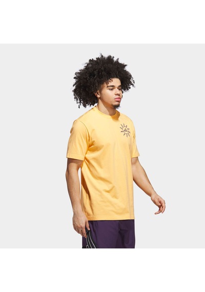 Adidas Grafik Erkek Turuncu Basketbol T-shirt Jx1737