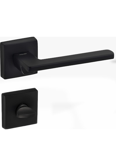 Doğanlar Pera Mat Siyah Rozetli Kapı Kolu Takım-wc Kol Pk001dgn0074 Renkli