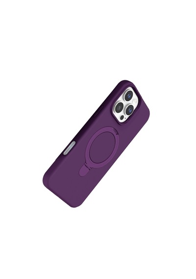 Apple Uyumlu iPhone 16 Pro Max Regal Magsafe Standlı Kapak - Derin Mor 0.2M-Çok Renkli