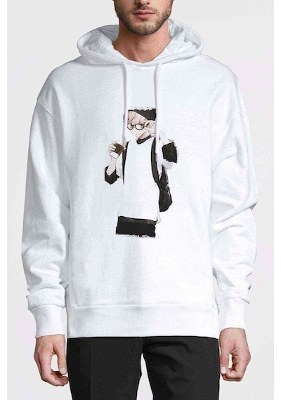 Anime Fairy Tail Glass Guild Emblem Baskılı Beyaz Erkek Sweat (534798007)