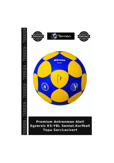Premium Antrenman Aleti Egzersiz K5-ybl Sentet.korfball Topu Sarı/lacivert