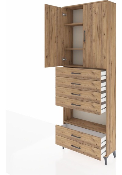 Arges Dolap 4 Raflı 6 Çekmeceli 2 Kapaklı 88x30x243 Çam-çam Atlas Çam Arges Dolap 4 Raflı 6 Çekmeceli 2 Kapaklı 88x30x243 Çam-çam Atlas Çam