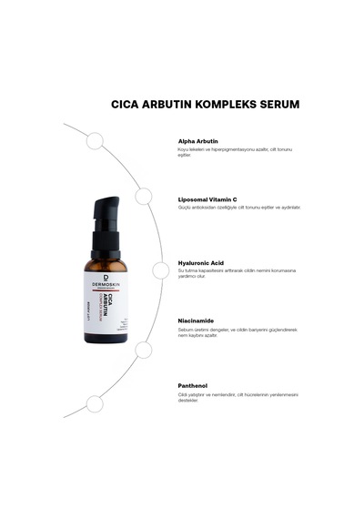 Leke Karşıtı Ve Cilt Tonu Eşitleyici Uzun Süre Nemlendirici Arbutin Kompleks Serum 30ml
