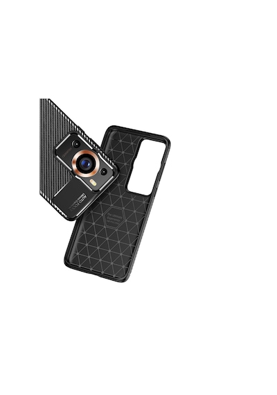 Huawei P60 Pro Kılıf Zore Negro Karbon Tasarım Silikon Kılıf