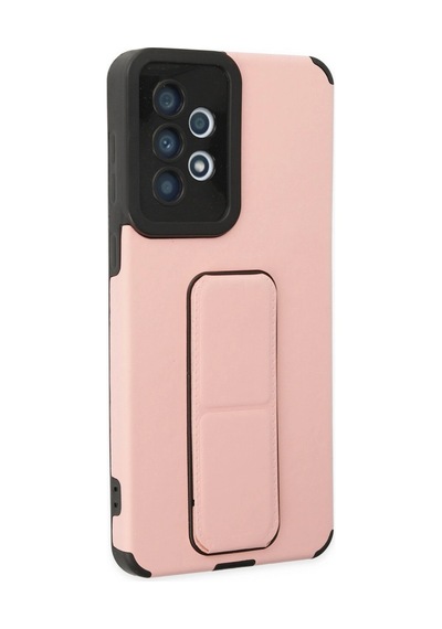 Galaxy A33 5g Kılıf Mega Standlı Silikon - Pudra Çok Renkli