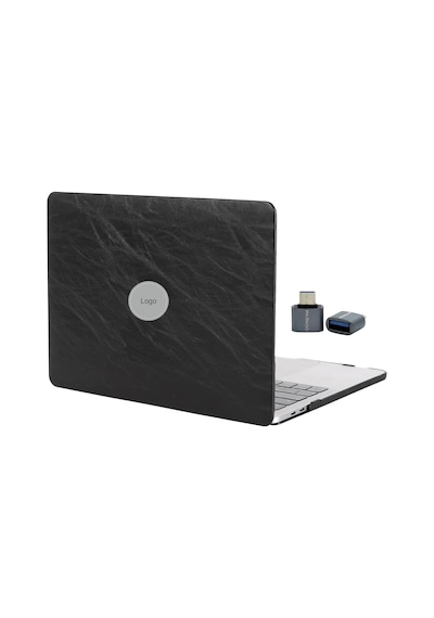 Macbook Air 13 Kılıf A1932 A2179 A2337 M1 Uyumlu Vintage Deri Dokulu Premium Hard Case Koruyucu Kılıf İnce Hafif Dayanıklı Siyah Belirtilmemiş