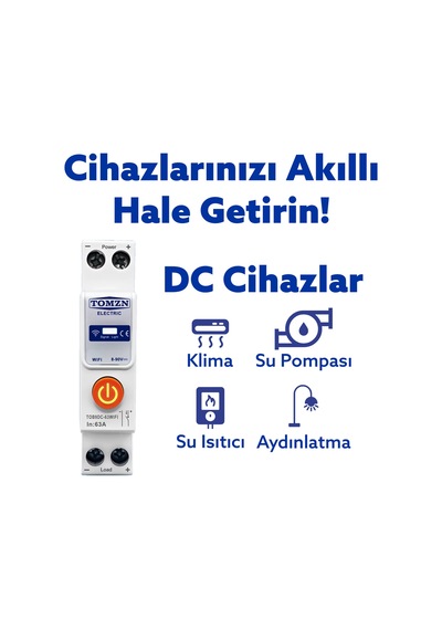Tomzn Dc Akıllı Voltaj Ve Akım Koruma Rölesi, Dahili Enerji Ölçer 63a - Akıllı Sigorta