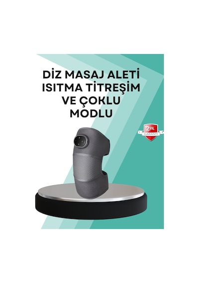 Ev Tipi Isı Ve Titreşim Destekli Diz Masaj Aleti Gri