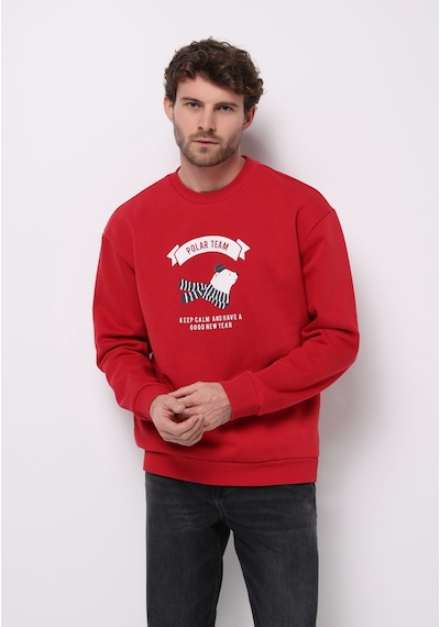 Colin's Colins Comfort Fit Erkek Kirmizi Sweatshirt Cl1077349 Q1.v2 Red Kırmızı