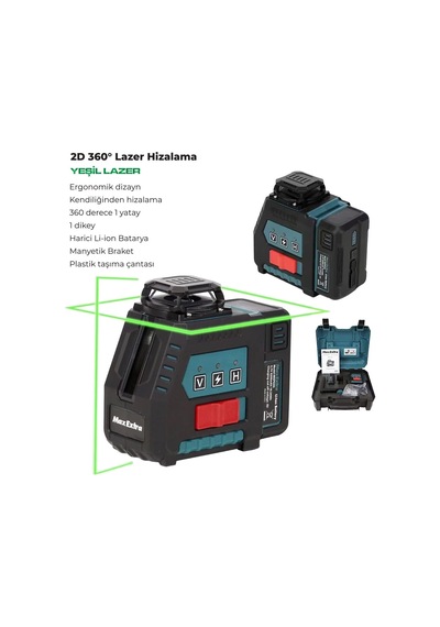 Max-extra Mxp03g Lazer Hizalama Cihazı 3.7v 5200mah Taşıma Çantalı