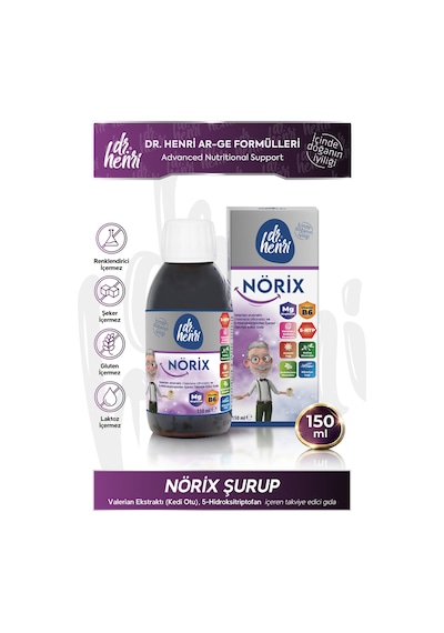 Nörıx Uyku Şurubu Valerıan, Melısa Ve 5-htp İçeren Vıtamın Katkılı 150 Ml