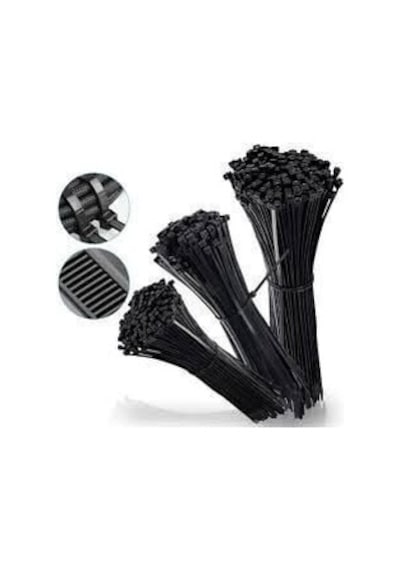 Uv Tork Kablo Bağı Cırt Kelepçe 7,6 Mmx300 Mm Siyah 100 'lü Paket