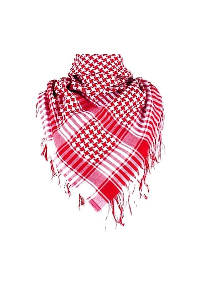 Askeri Puşi, Şal, Bandana, Eşarp Kırmızı - Beyaz