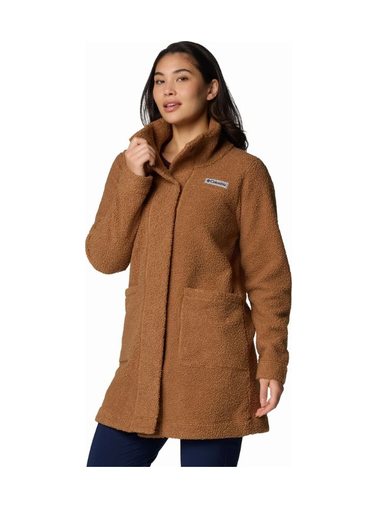 Columbia Panorama Long Jacket Kahverengi Kadın Outdoor Polar Ceket Al1333 Kahverengi Koyu