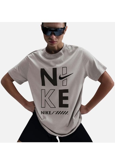 Sportswear Gel Boyfriend Loose Cut Short-sleeve Kadın Tshirt Gri