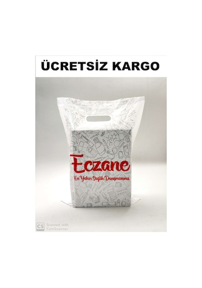 2000 Net Ad 22X33Cm Barkod+Logolu Orta Elgeçme Bio Eczane Poşeti
